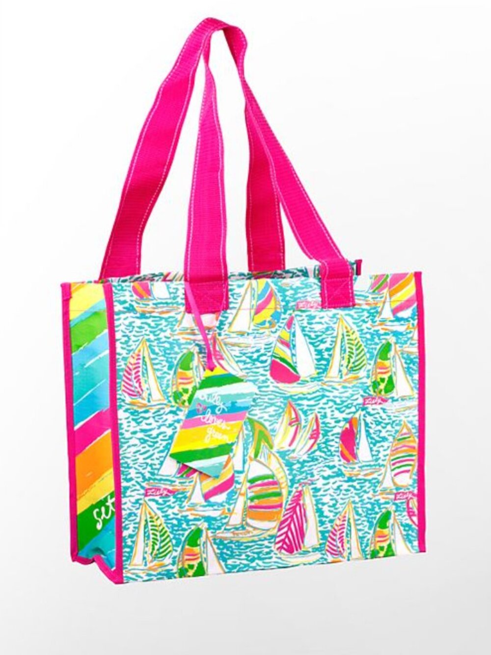 Lilly Pulitzer "You Gotta Regatta" Colorful Waterproof Multipurpose Tote Bag